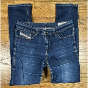 Diesel Straitzee Regular Slim-Straight Denim Navy Blue Jeans Women's 31x30